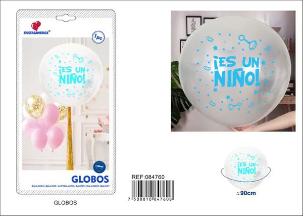 Globo metálico redondo niña