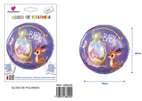 Globo metálico redondo
