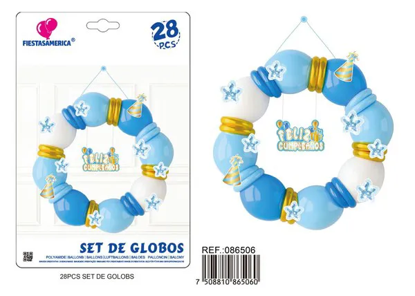 Globos metálicos set niño azul