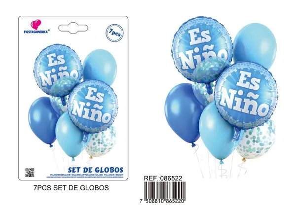 Globos metálicos set baby shower