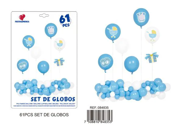Globos metálicos set niño