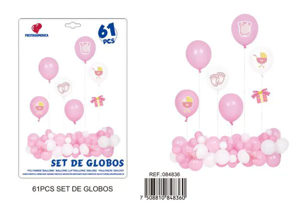 Globos metálicos set niña