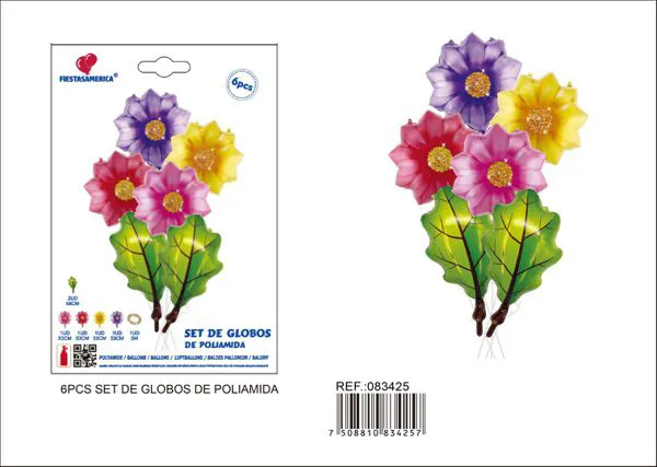 Globos metálicos de flor