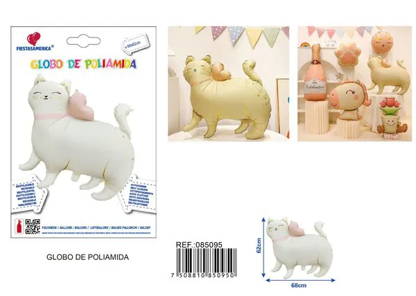 Globo metálico de gato