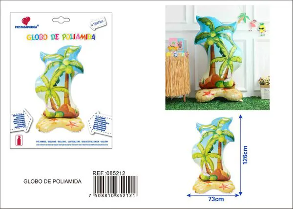 Globo metálico de palmera