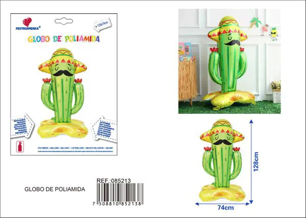 Globo metálico de cactus