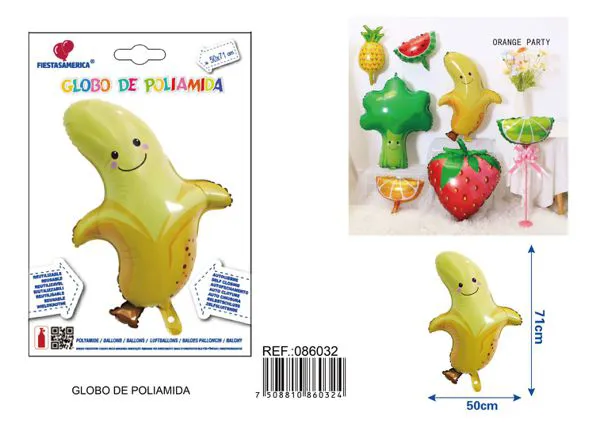 Globo metálico de plátano