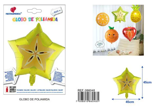 Globo metálico de carambola