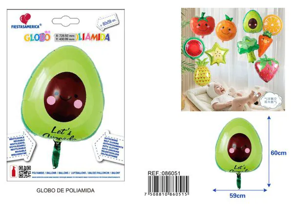 Globo metálico de aguacate