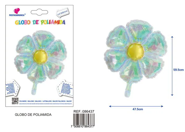 Globo metálico de margarita