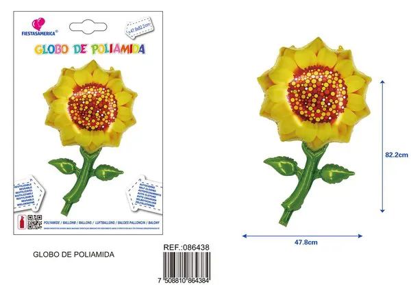 Globo metálico de girasol