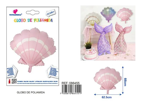Globo metálico de concha