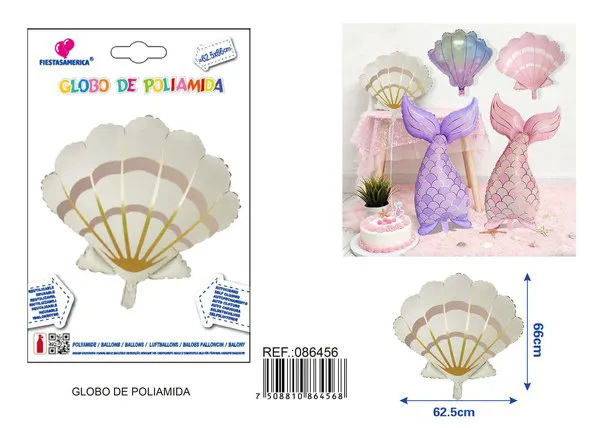 Globo metálico de concha