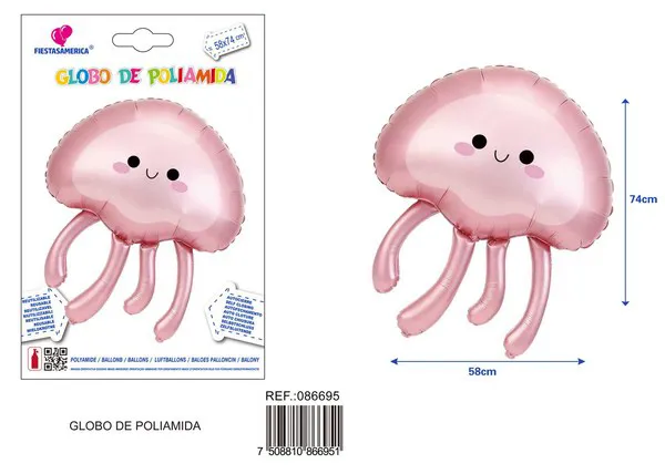 Globo metálico de medusa