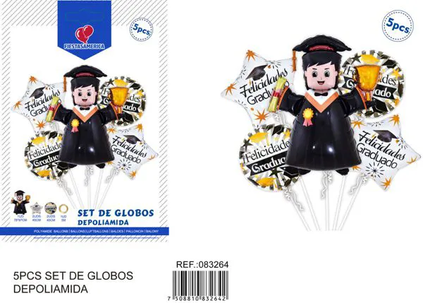 Set de globos metálicos de graduado