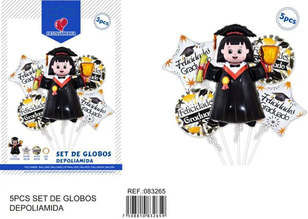 Set de globos metálicos de graduada