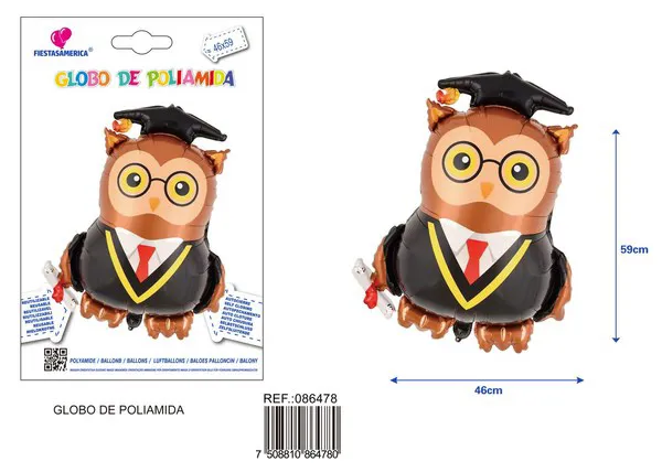 Globo metálico de búho graduado
