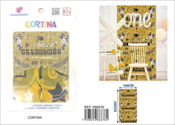 Cortina metálica para graduación