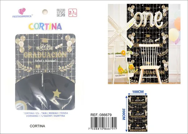 Cortina metálica para graduación