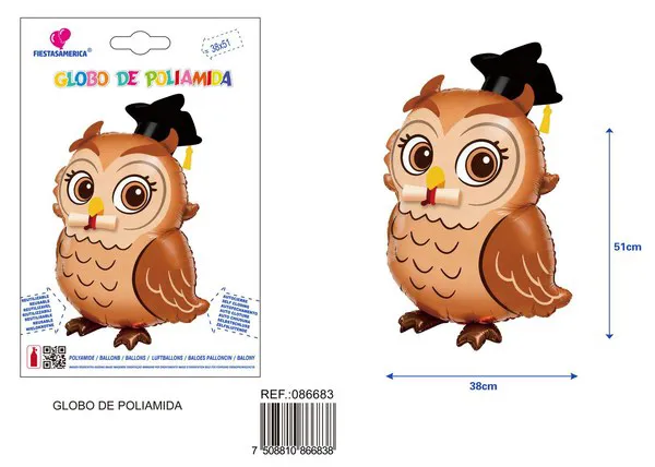 Globo metálico de búho graduado