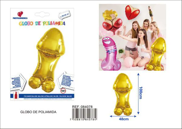 Globo metálico dorado despedida de soltera