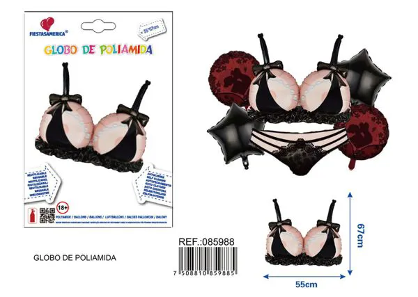 Globo metálico de perla negra despedida de soltera