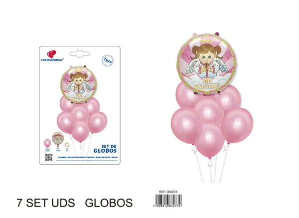 Set de globos de látex de bautizo