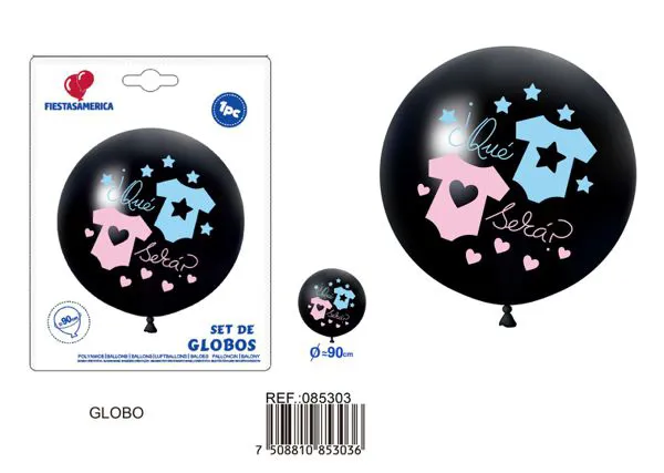 Globo metálico de revelación de género niño o niña