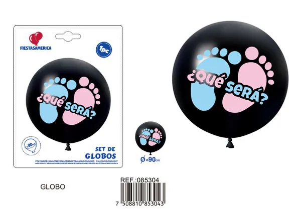 Globo metálico de revelación de género niño o niña