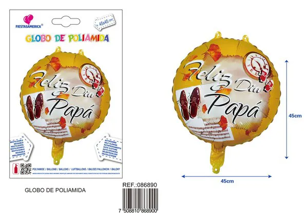 Globo metálico redondo Día del Padre