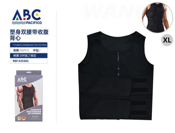 Camiseta deportiva moldeadora con doble cinturón