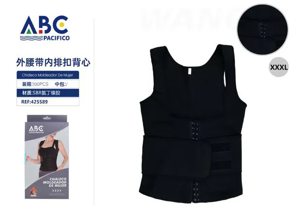 Camiseta moldeadora con cinturón y broches