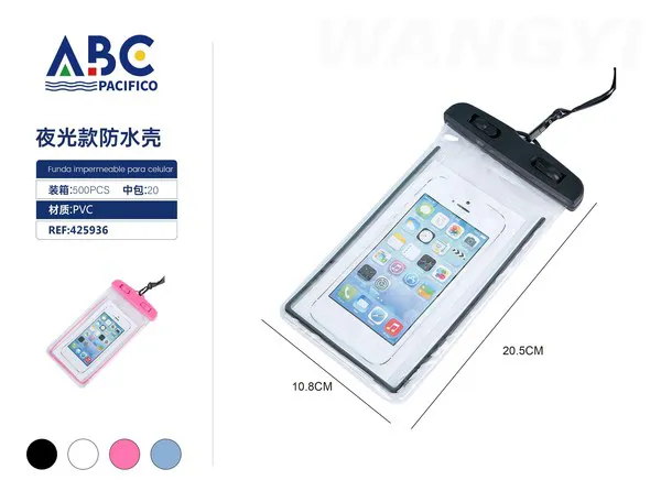 Funda impermeable luminosa para celular