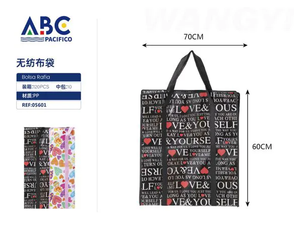 Bolsa de tela no tejida