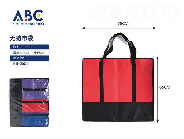 Bolsa de tela no tejida con relieve