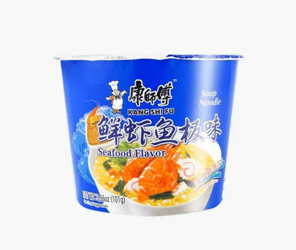 Sopa instantánea Kang Shifu sabor a camarón con surimi (vaso)