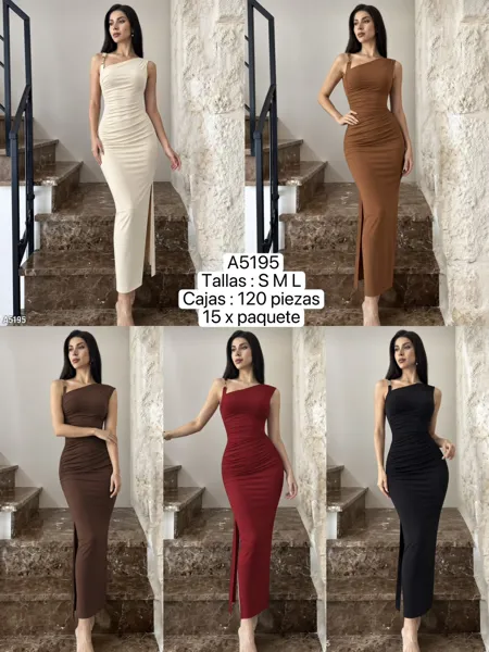 Vestido largo con abertura