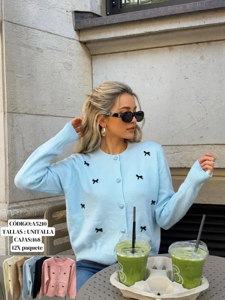 Cardigan con moños