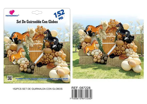 Arco de globos temático vaquero
