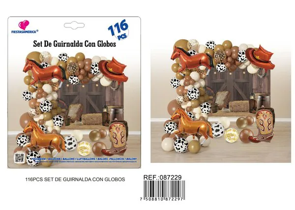 Arco de globos temático vaquero