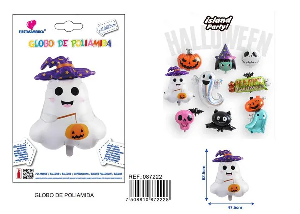 Globo de aluminio de fantasma de Halloween