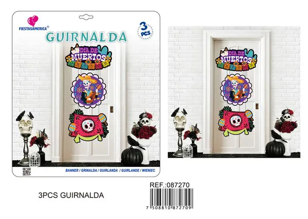 Colgante de puerta de Día de Muertos