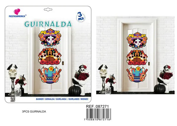 Colgante de puerta de Día de Muertos