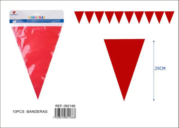 Guirnalda de banderines roja