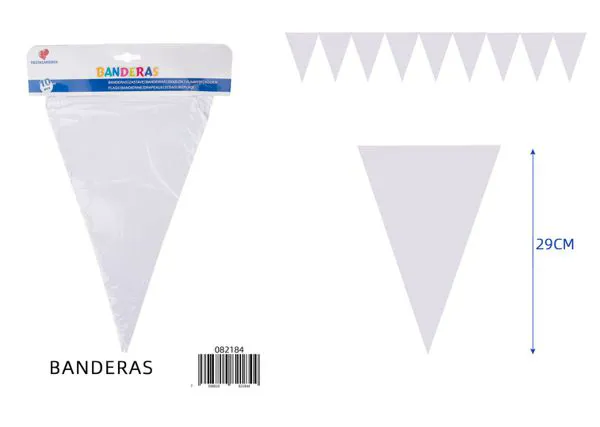 Guirnalda de banderines blanca