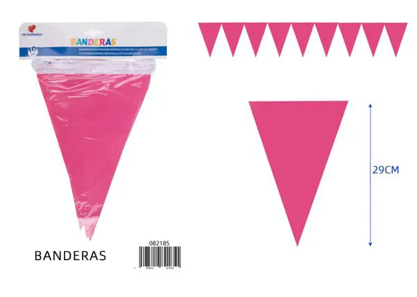 Guirnalda de banderines fucsia