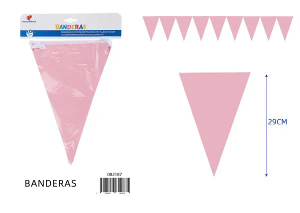 Guirnalda de banderines rosa