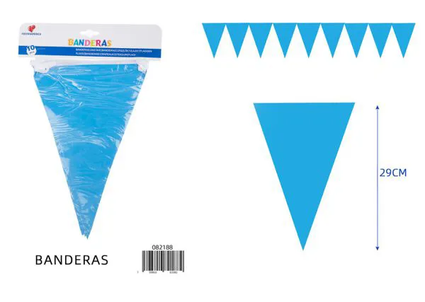 Guirnalda de banderines azul
