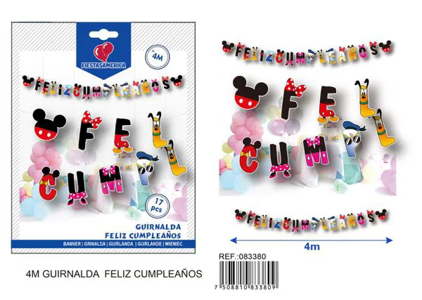 Guirnalda de letras de Mickey Mouse