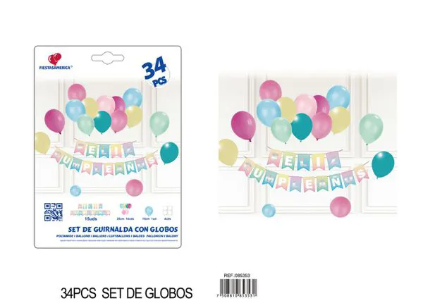 Guirnalda de globos degradado